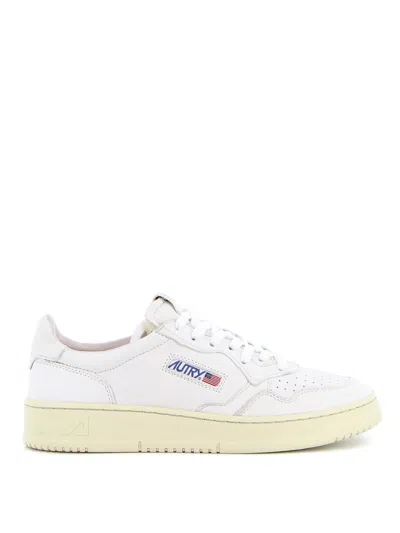 Autry White Low-top Sneakers With Iconic Branding