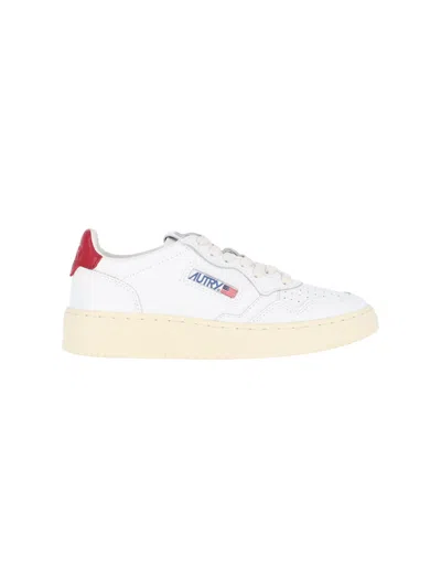 AUTRY WHITE MEDALIST LEATHER LOW-TOP SNEAKERS