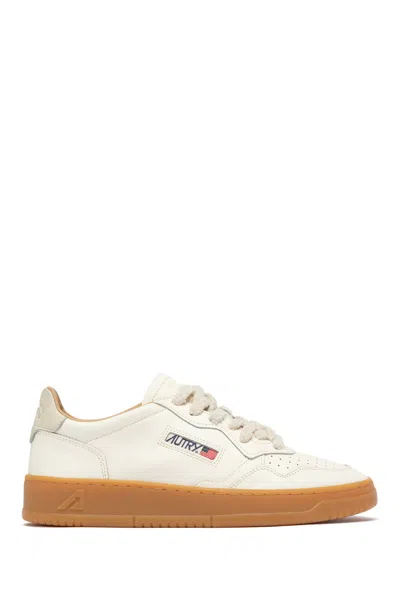 Autry White Medalist Leather Sneakers