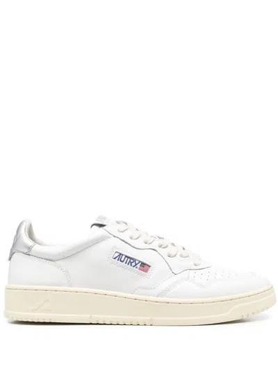 Autry White Medalist Leather Sneakers