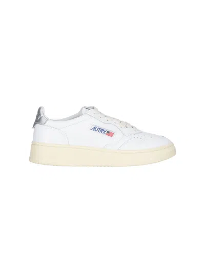 Autry White Medalist Leather Sneakers