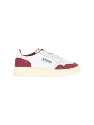 Autry White Medalist Leather Suede Sneakers