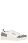 Autry Goatskin And Suede Medalist Low Sneakers In White