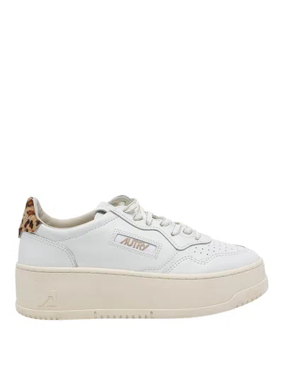 Autry White Medalist Low Sneakers In Multi