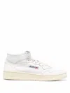 Autry White Medalist Mid Leather Sneakers In White