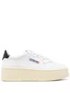 Autry Medalist Logo Embroidered Platform Sneakers In White