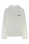 Autry Zip-up Ripstop Jacket In White