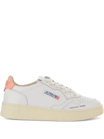 AUTRY WHITE PEACH LOGO SNEAKERS