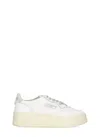 Autry Medalist Platform Leather Sneakers In White