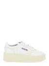 Autry Sneakers Medalist Platform In Suede And Leather White And Gray. In White