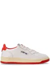 Autry White Red Lace Up Sneakers In White