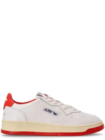Autry White Red Lace Up Sneakers