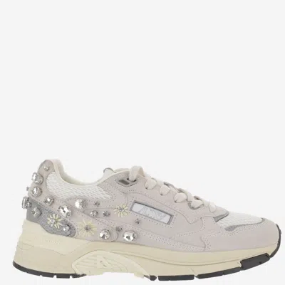 Autry White Silver Lace-up Sneakers In Neutral
