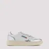 AUTRY WHITE SILVER MEDALIST BICOLOR LEATHER SNEAKERS