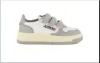 Autry Suede Kidstripes Low-top Sneakers In Grey