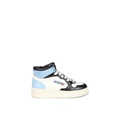 Autry Kids' White Sneakers For Boy With Logo In Multicolor