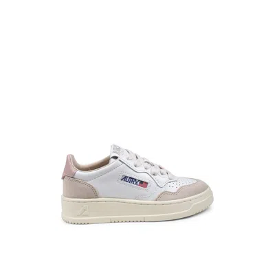 Autry Kids' White Sneakers For Girl With Logo