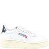 Autry White Sneakers For Kids With Black Logo In White