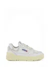 Autry White Sneakers With Smooth And Suede Textures
