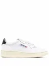 Autry Medalist White Low Top Sneakers With Contrasting Heel Tab In Leather Woman In Multi