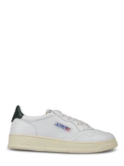 AUTRY WHITE SNEAKERS WITH SMOOTH LEATHER UPPER