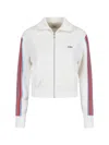 Autry White Viscose Blend Zip Sweatshirt In White