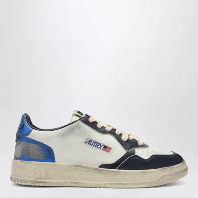 AUTRY AUTRY WHITE/BLACK/BLUE MEDALIST LOW SUPER VINTAGE SNEAKERS