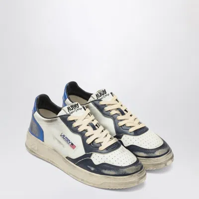 AUTRY AUTRY WHITE/BLACK/BLUE MEDALIST LOW SUPER VINTAGE SNEAKERS