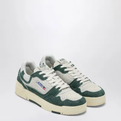 Autry Suede And Mesh Sneakers With Rubber Sole In Green