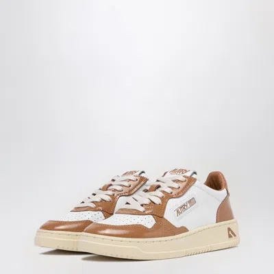 AUTRY AUTRY WHITE/BROWN MEDALIST SNEAKERS