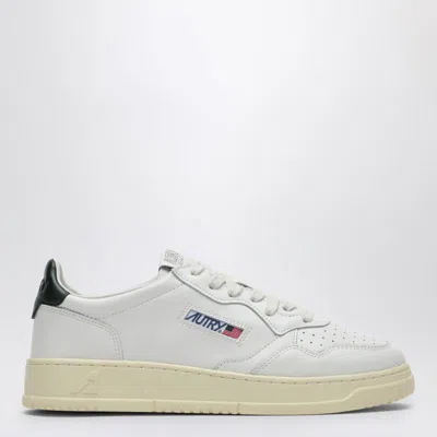 Autry White/dark Green Leather Medalist Sneakers