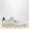 Autry Low-top Leather Sneakers With Perforated Upper And Contrasting Sole In White