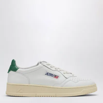 Autry White Medalist Low Pebbled Leather Sneakers