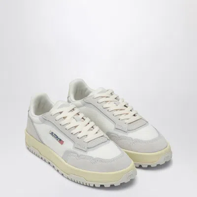 AUTRY AUTRY WHITE/GREY LEATHER AND MESH LOW CLC TRAINER