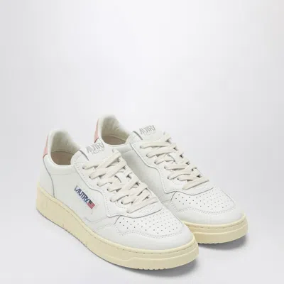 AUTRY AUTRY WHITE/PINK LEATHER MEDALIST SNEAKERS