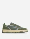 Autry Wildpace Nubuck And Rubber-trimmed Suede And Mesh Sneakers In Dark Green