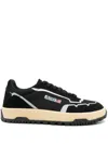 Autry Wildpace Nubuck And Rubber-trimmed Suede And Mesh Sneakers In Black