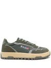 Autry Wildpace Nubuck And Rubber-trimmed Suede And Mesh Sneakers In Green