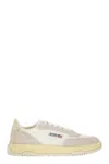 Autry Wildpace Low Sneakers In White Mesh And Suede In White