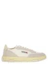 Autry Wildpace Low Sneakers In White Mesh And Suede