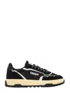 Autry Wildpace Nubuck And Rubber-trimmed Suede And Mesh Sneakers In Black
