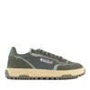 Autry Wildpace Nubuck And Rubber-trimmed Suede And Mesh Sneakers In Green