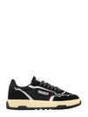 Autry Wildpace Nubuck And Rubber-trimmed Suede And Mesh Sneakers In Black