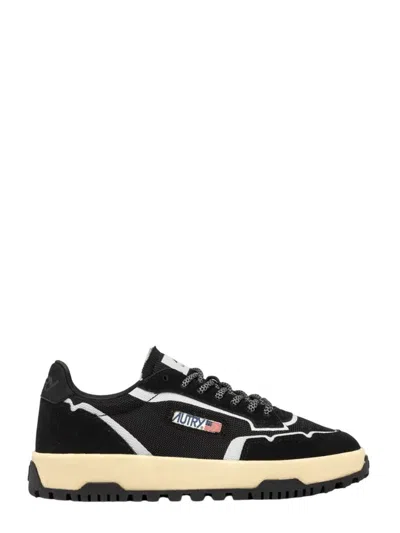 AUTRY AUTRY WILDPACE LOW SNEAKERS IN BLACK MESH AND SUEDE