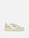 Autry Wildpace Low Sneakers In White Mesh And Suede