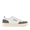 Autry 'medalist Low' White Low Top Sneakers With Side Logo Detail In Leather And Suede Man