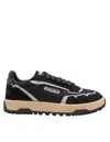 Autry Wildpace Nubuck And Rubber-trimmed Suede And Mesh Sneakers In Black