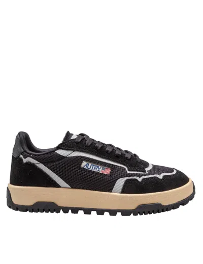 Autry Wildpace Sneakers In Mesh And Suede Color Black In Nero