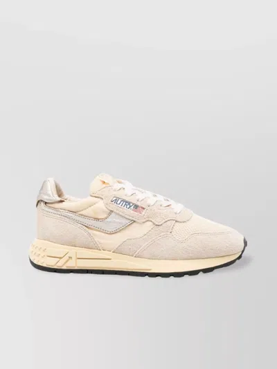 Autry Windreel Leather Nylon Suede Sneakers In Neutral