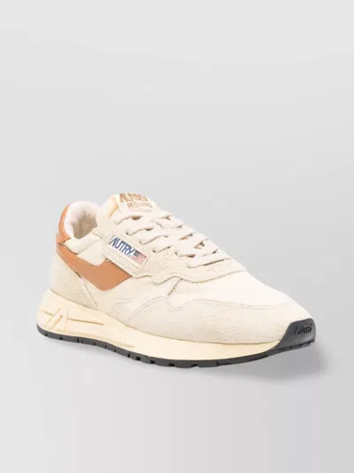 Autry Windreel Sneakers With Perforated Contrast Panel In Multicolor